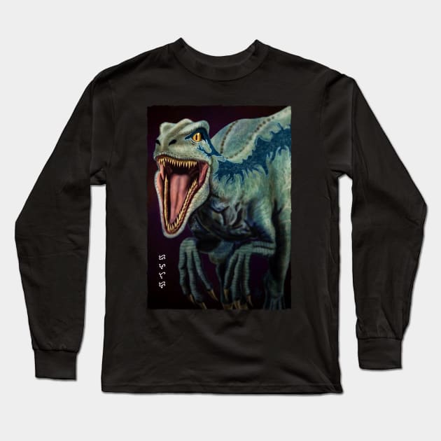 Raptor - Black Long Sleeve T-Shirt by Thor Reyes